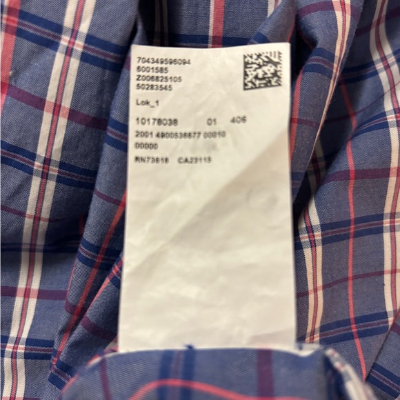 Boss Hugo Boss Men's Check Button-Up Shirt | M | Blue - Picture 5 of 9